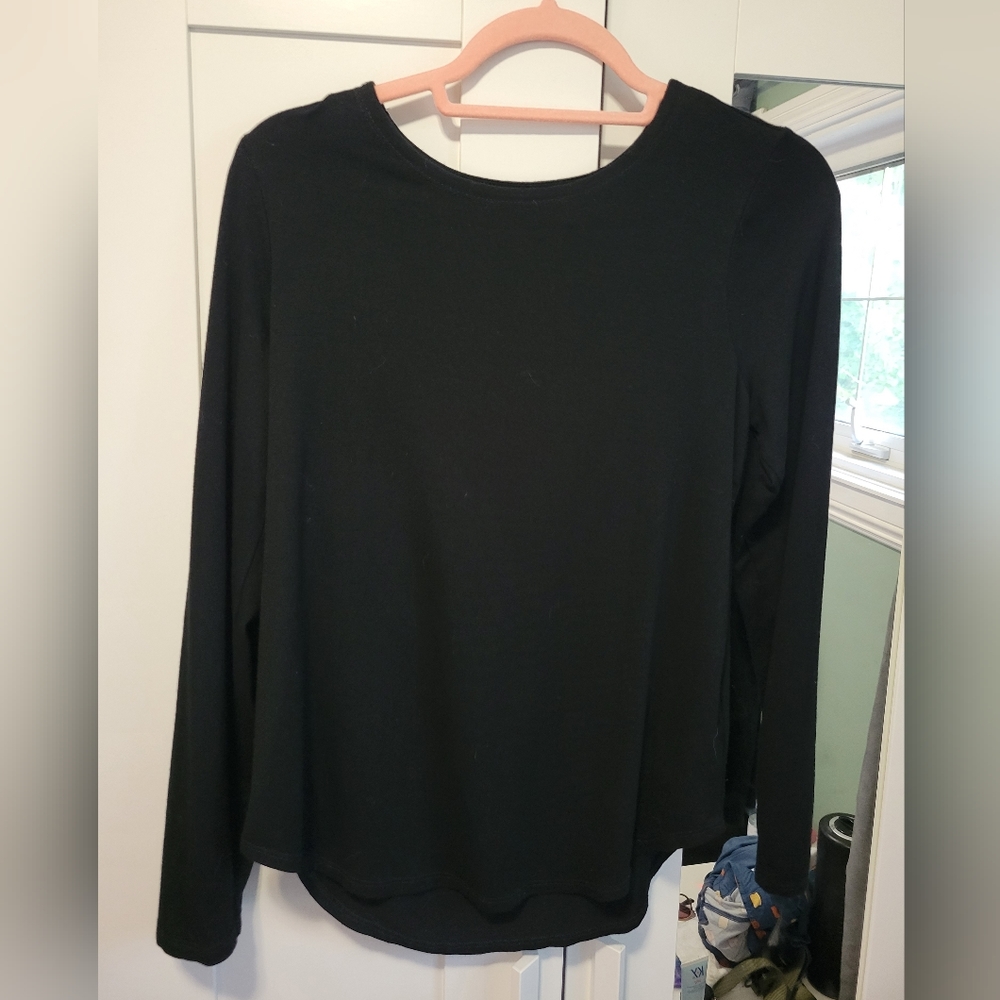 Long sleeve black top